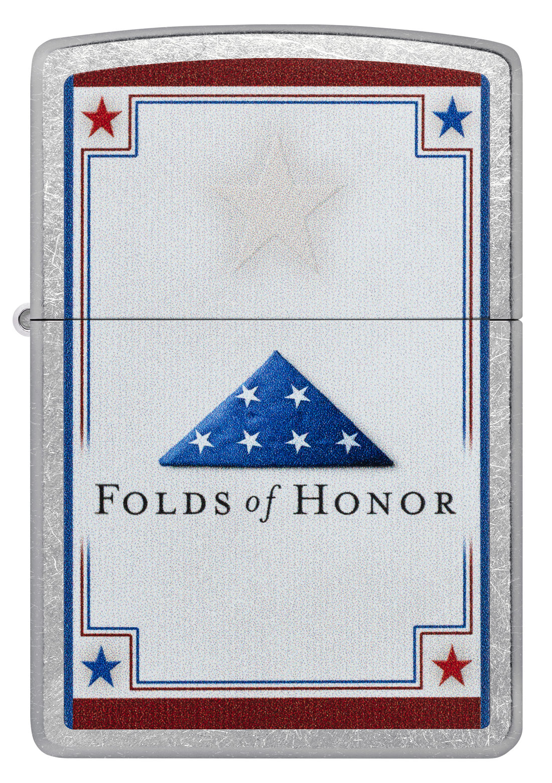 Zippo Folds of Honor Logo Design, Street Chrome Finish Lighter #46768