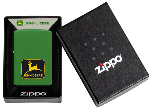 Zippo John Deere Logo Design, Moss Green Finish Lighter #46765