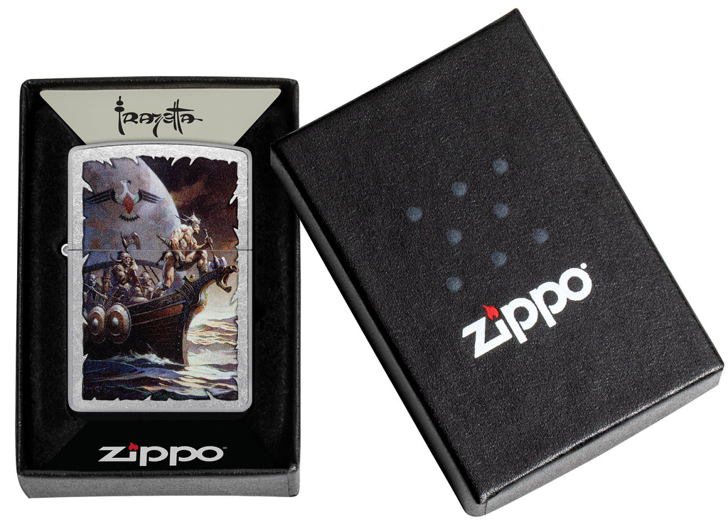 Zippo Frank Frazetta Kane Golden Sea, Street Chrome Lighter #48953