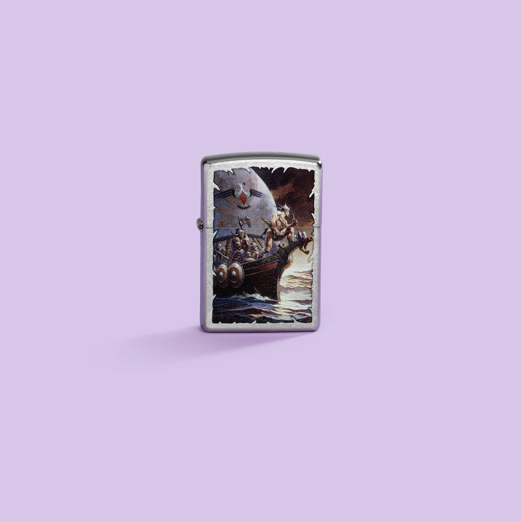 Zippo Frank Frazetta Kane Golden Sea, Street Chrome Lighter #48953
