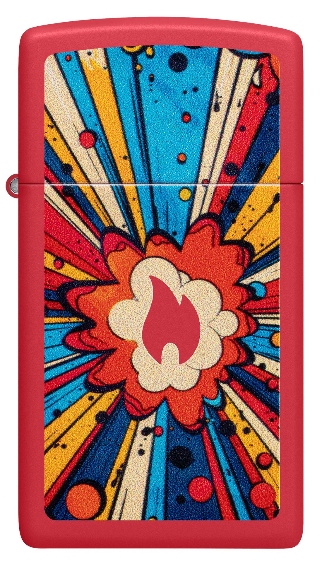 Zippo Comic Blast Design, Slim Red Matte Finish Lighter #46716