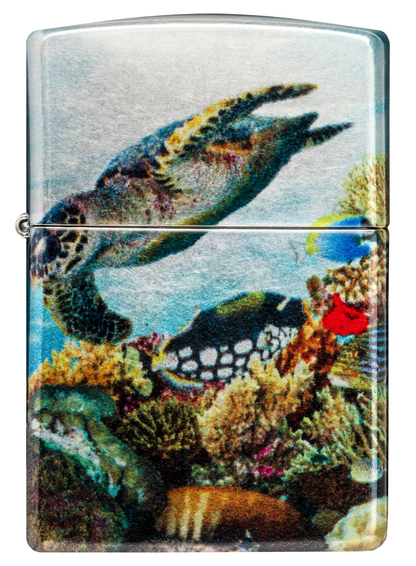 Zippo Underwater Marine Life Design, 540 Tumbled Chrome Fusion Lighter #48780