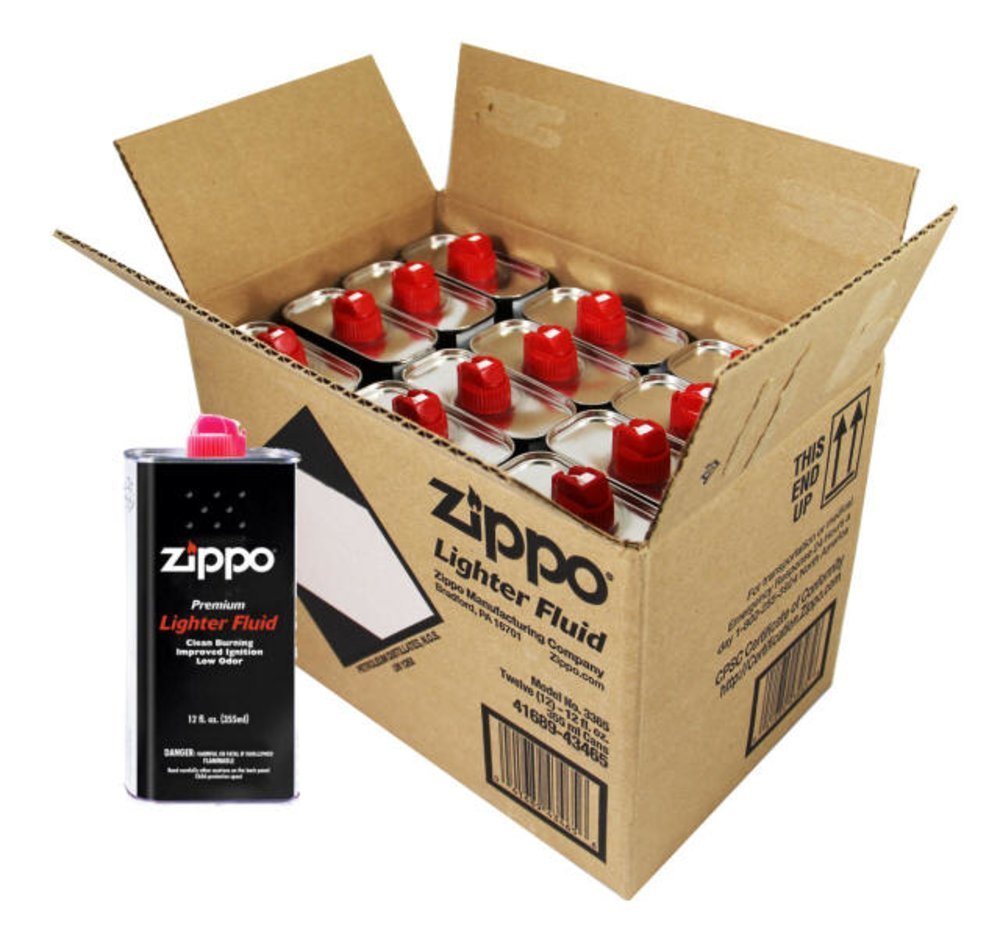 Zippo Premium Lighter Fluid (12 oz / 355 ml) - For Flint Lighters - 1 Can #12FC