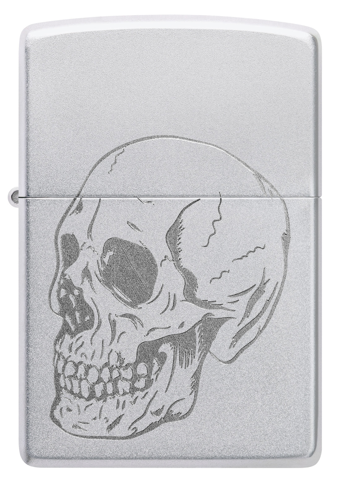 Zippo Subtle Skull Design, Satin Chrome Finish Lighter #46749
