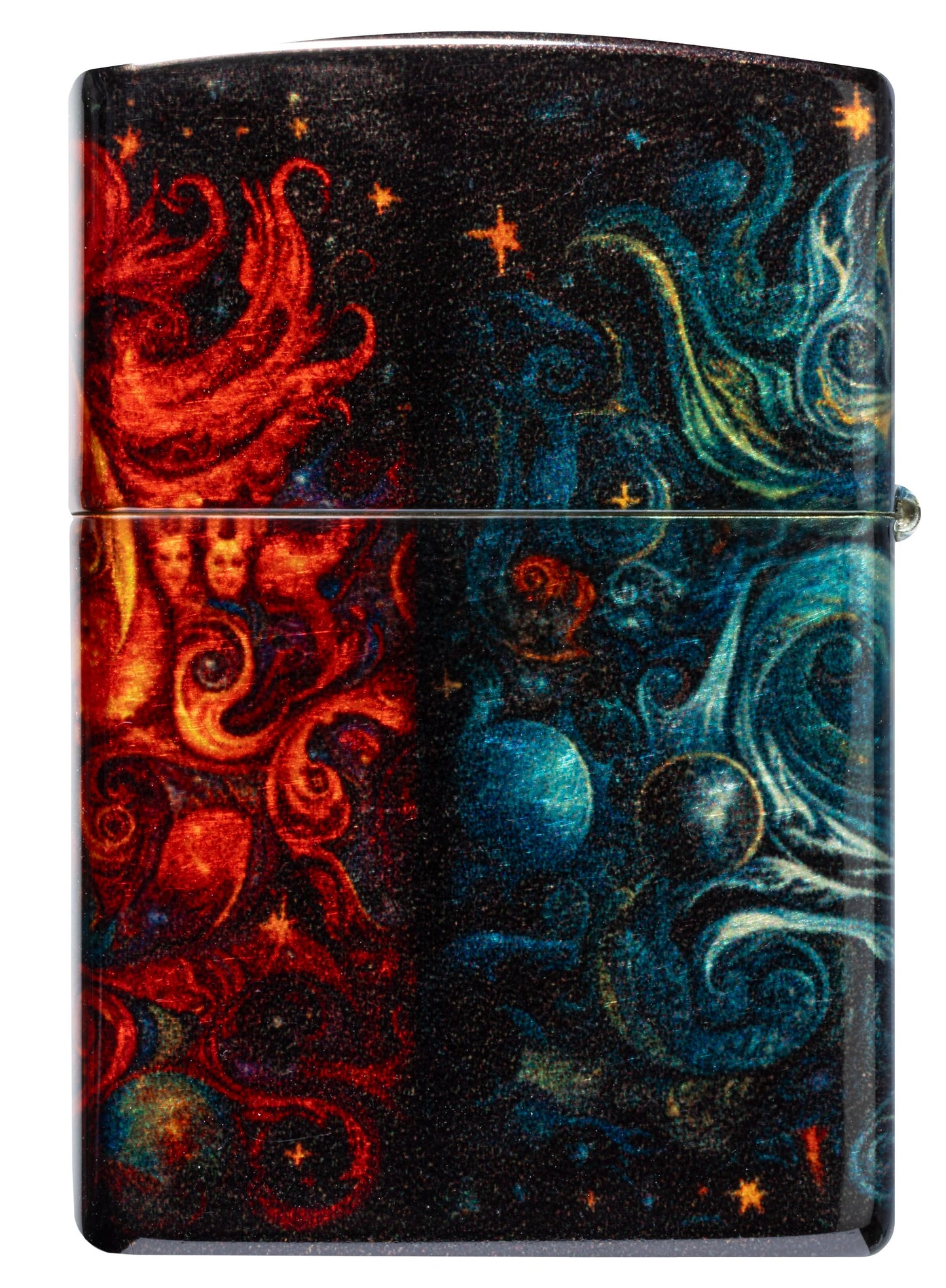 Zippo Spiritual Sun and Moon Design, 540 Tumbled Brass Fusion Lighter #46563