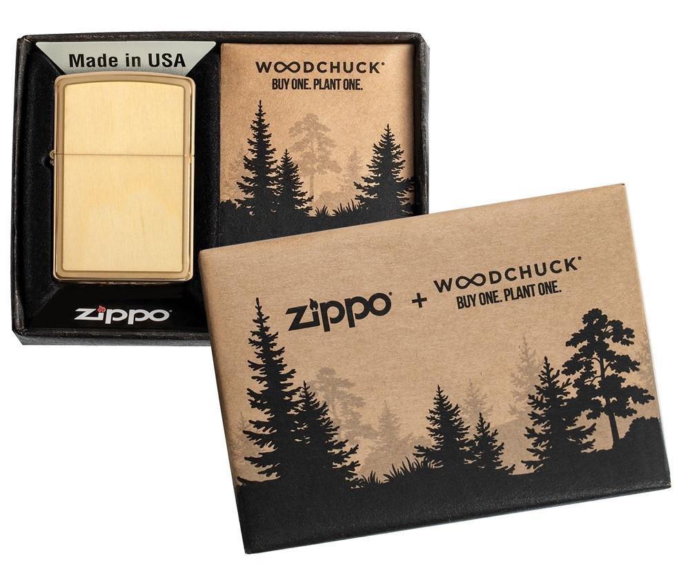 Zippo WOODCHUCK USA Birch, 100% Real Wood Genuine Windproof Lighter #49082