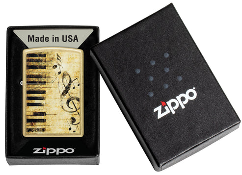 Zippo Nothing but Treble Design, Street Brass Finish Lighter #46712