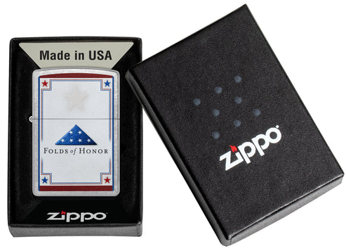 Zippo Folds of Honor Logo Design, Street Chrome Finish Lighter #46768