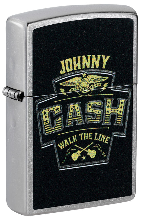 Zippo Johnny Cash Marquee Design, Street Chrome Finish Lighter #46592