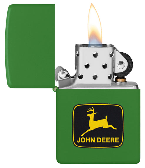 Zippo John Deere Logo Design, Moss Green Finish Lighter #46765