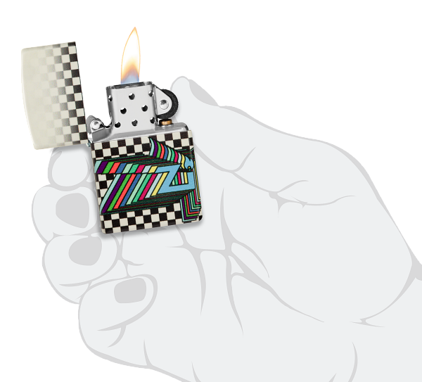 Zippo Nostalgia Retro Logo 540 Glow-In-The-Dark Lighter #48504