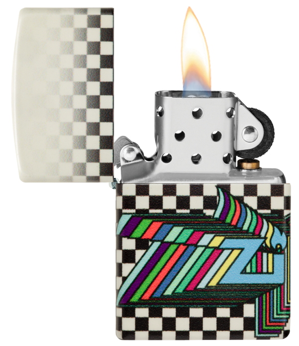Zippo Nostalgia Retro Logo 540 Glow-In-The-Dark Lighter #48504
