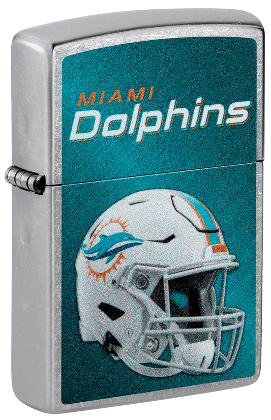 Zippo Miami Dolphins Helmet Design, Street Chrome Lighter #48438