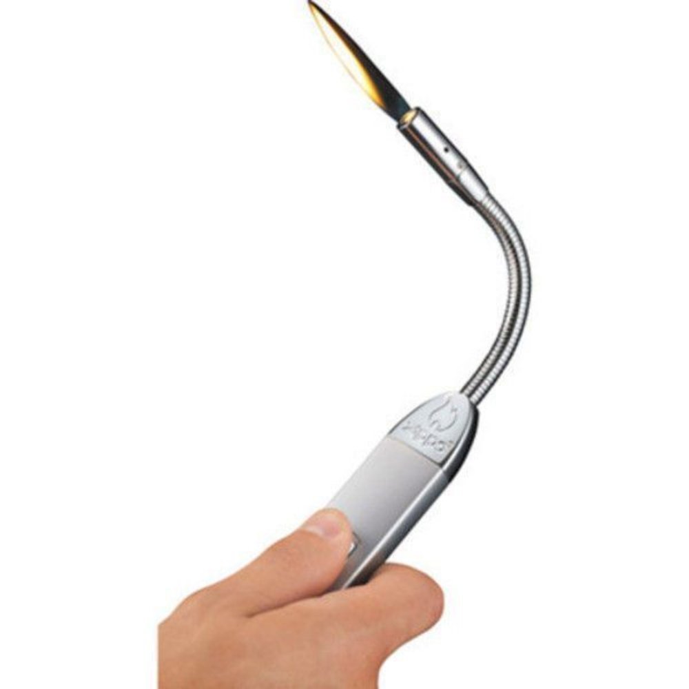 Zippo Silver Flex Neck Utility Lighter, Dual Flame, Unfilled #121351