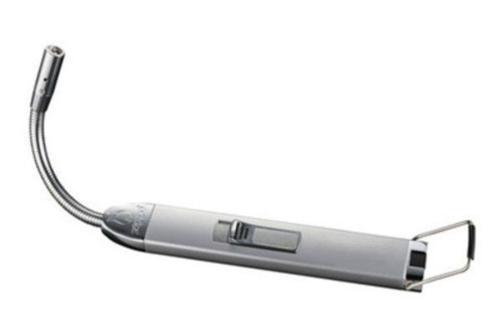 Zippo Silver Flex Neck Utility Lighter, Dual Flame, Unfilled #121351