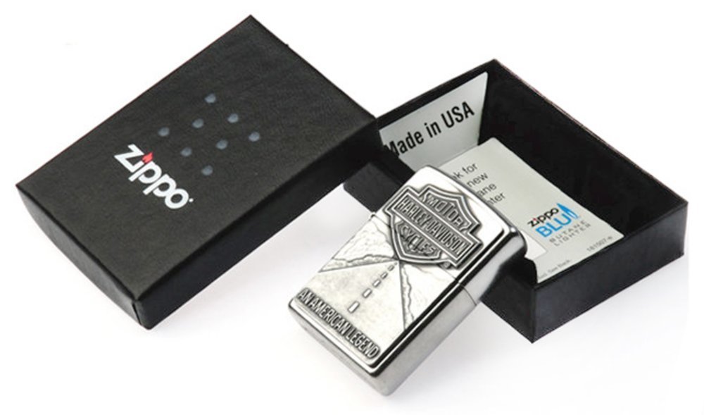 Zippo Harley-Davidson American Legend Emblem, Street Chrome Lighter #20229