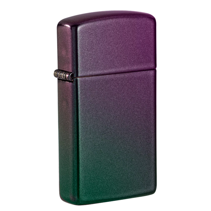 Zippo Slim Iridescent Violet Base Model, Satin Finish Windproof Lighter #49267