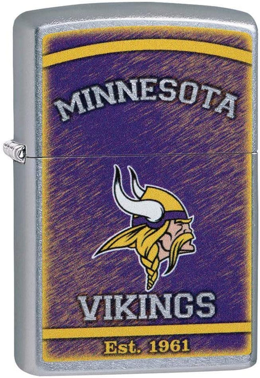 Zippo NFL Minnesota Vikings, Street Chrome Finish, Windproof Lighter #29951