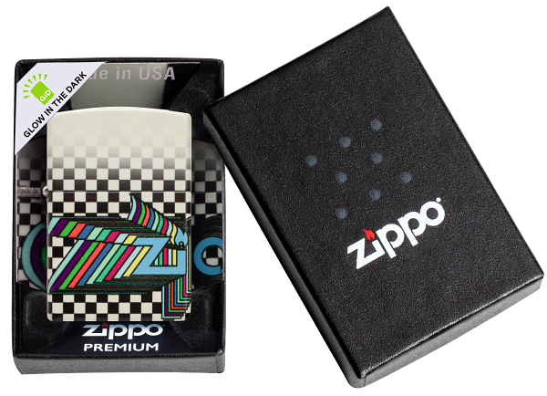 Zippo Nostalgia Retro Logo 540 Glow-In-The-Dark Lighter #48504