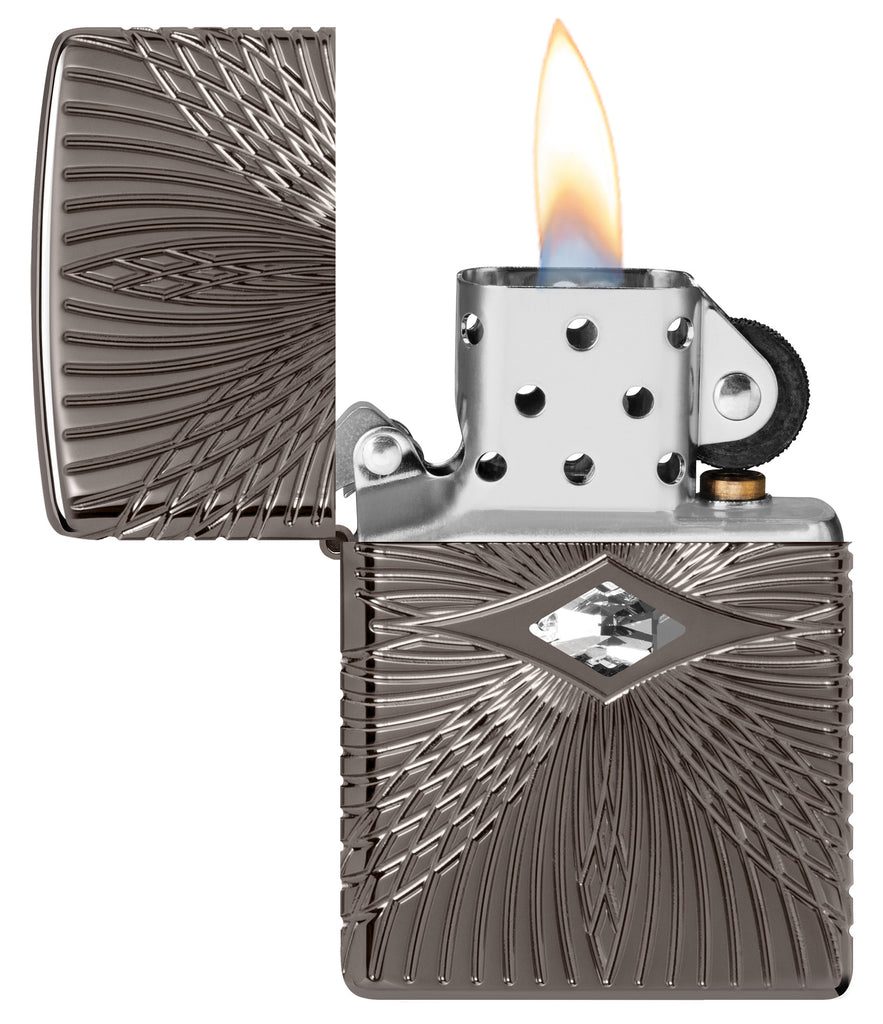 Zippo Pattern Design, Armor Black Ice MultiCut Lighter #49291