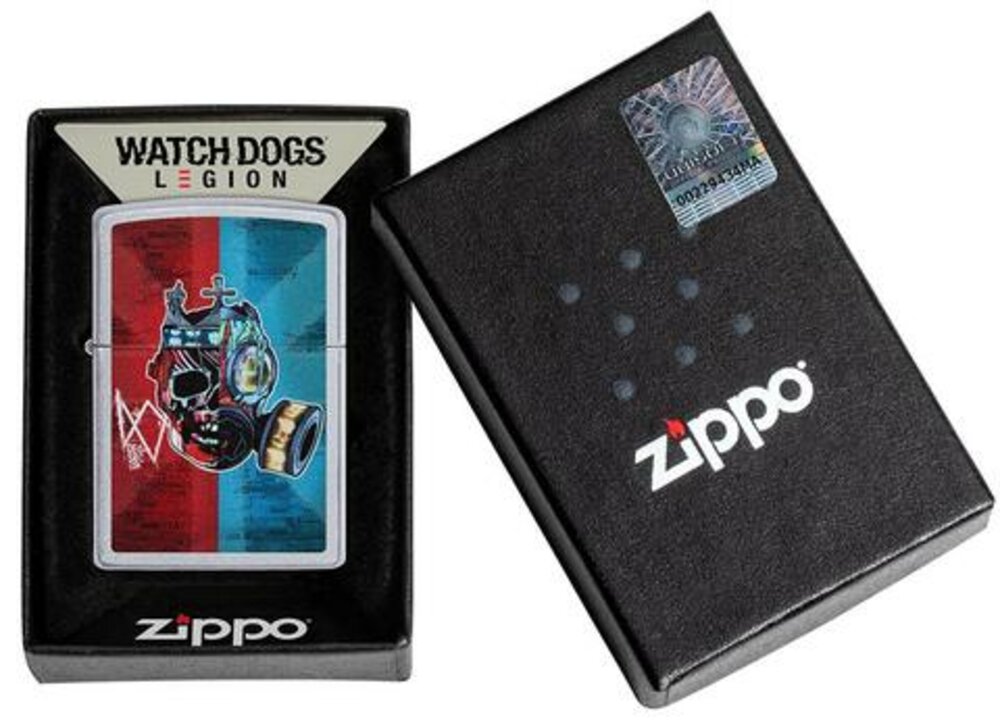 Zippo Watch Dogs Legion Gaming, Satin Chrome Finish, Windproof Lighter #49242