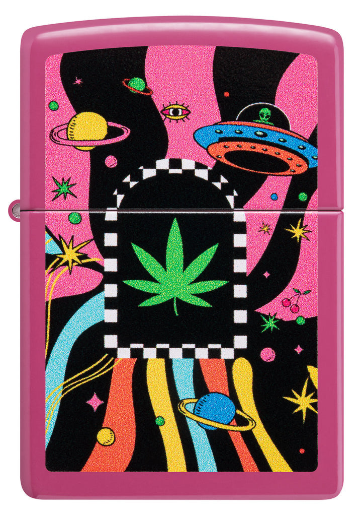 Zippo Cannabis Galaxy Design, Frequency Pink Lighter #48928