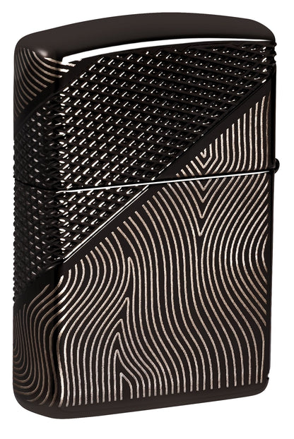 Zippo Z Crystal Design, High Polish Black Armor Lighter #46928