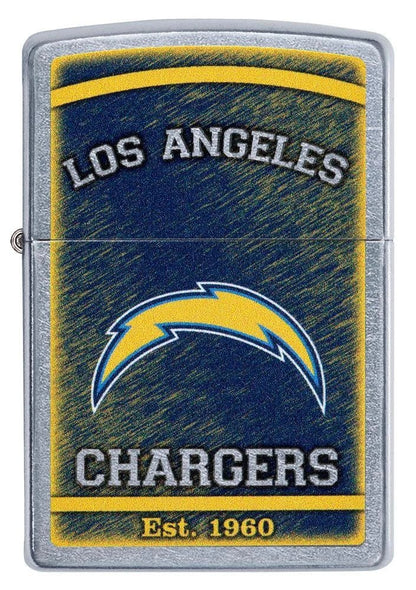 Zippo NFL Los Angeles Chargers, Street Chrome Finish, Windproof Lighter #29948