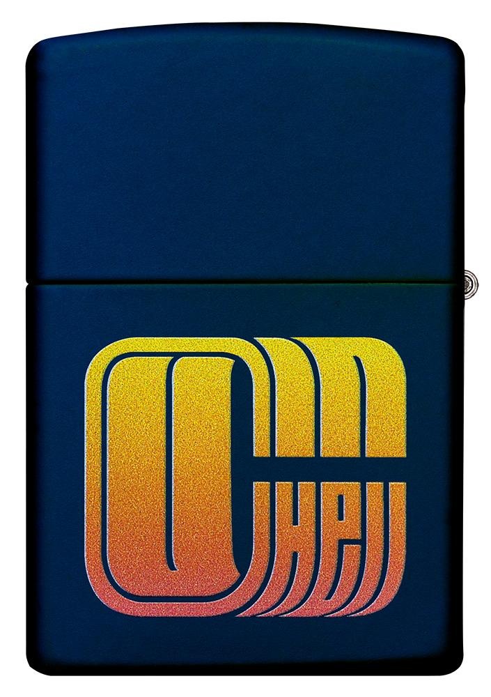 Zippo Alexander Pref C U in Hell Design, Navy Matte Lighter #49537