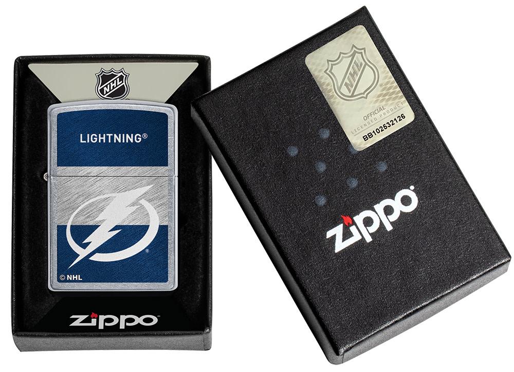 Zippo NHL Tampa Bay Lightning Hockey Team, Street Chrome Lighter #48054