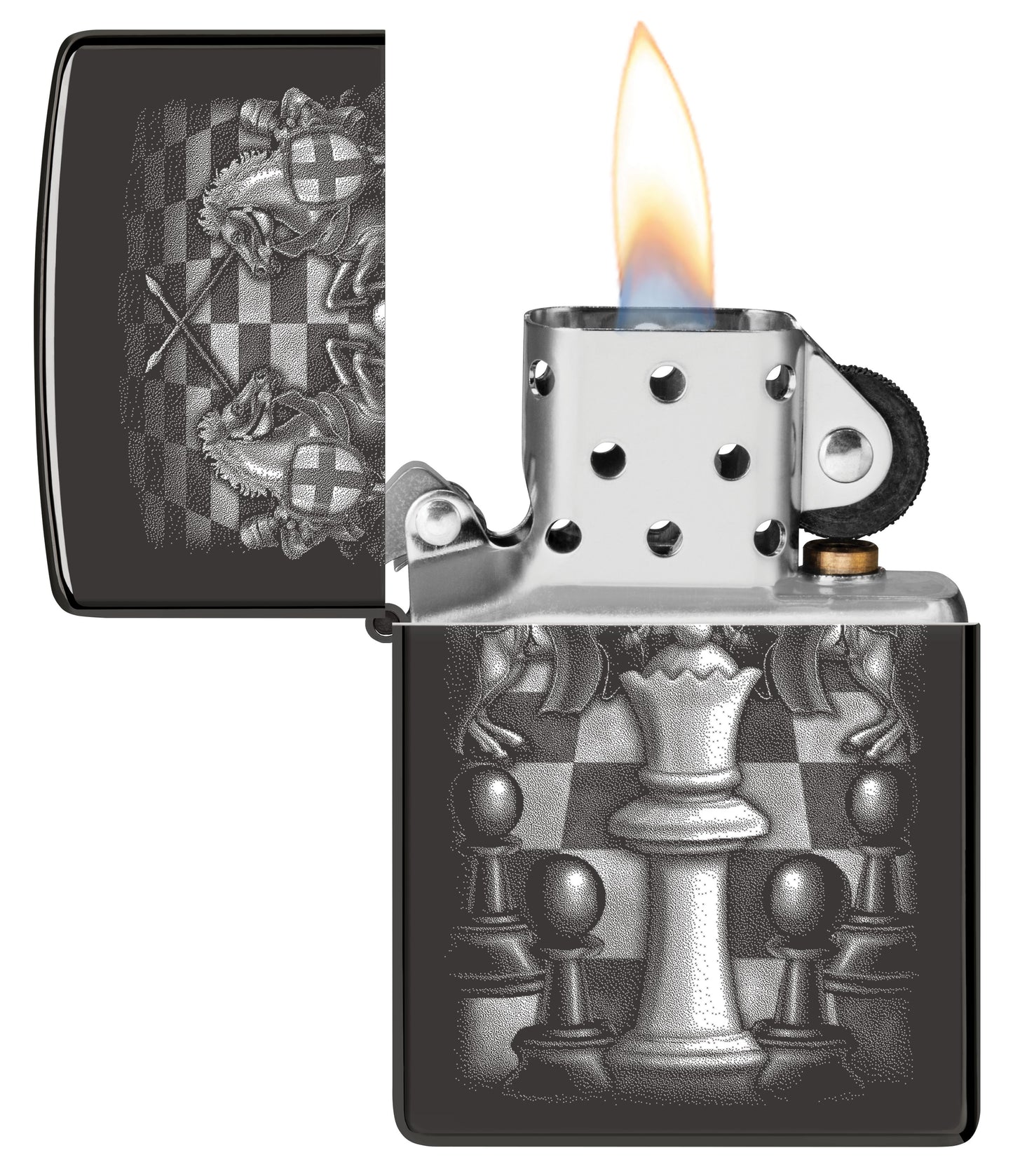 Zippo Chess Gaming Design, High Polish Black #48762