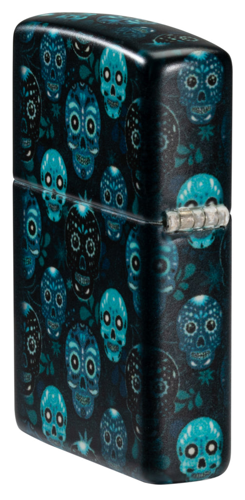 Zippo Sugar Skulls Design. 540 Glow In The Dark Lighter #46017