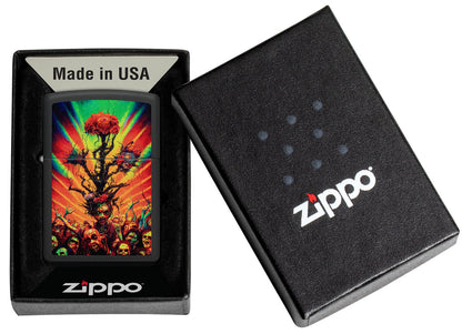 Zippo Abstract Zombie Design, Black Matte Lighter #48956