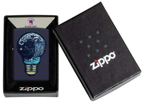 Zippo Toxic Waves Design, Navy Matte Lighter #46143