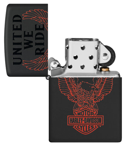 Zippo Harley-Davidson United We Ride, Black Matte Lighter #48983