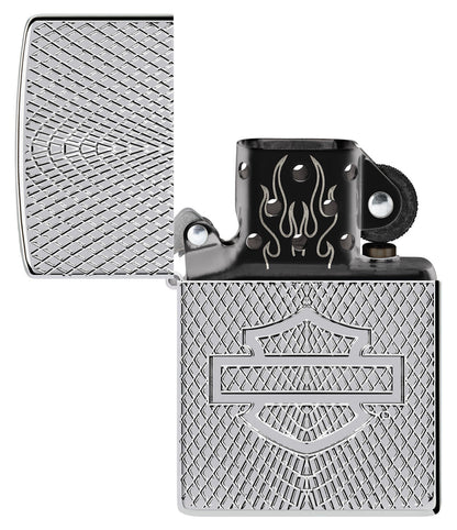 Zippo Harley Davidson 2024 Collectible High Polish Chrome Armor Lighter #46022