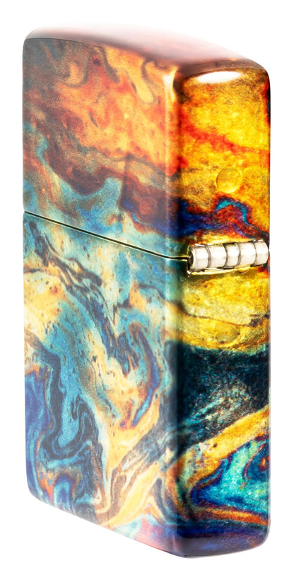 Zippo Mars Swirls Design, 540 Tumbled Brass Fusion Lighter #48778