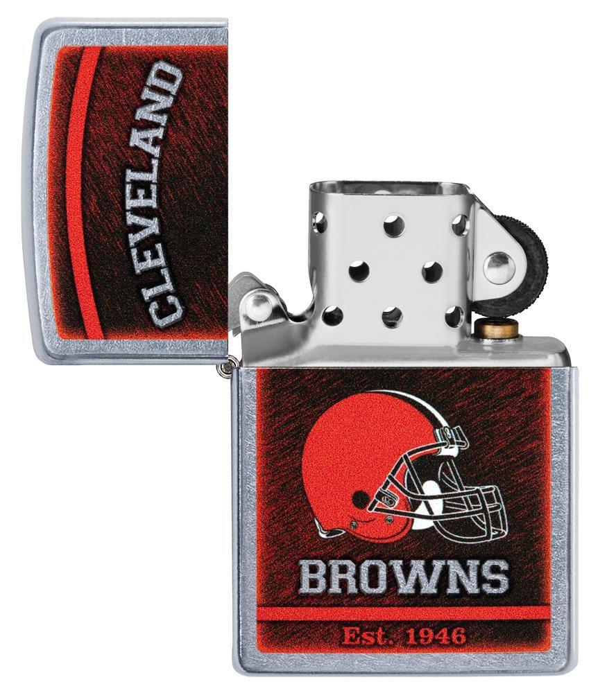 Zippo NFL Cleveland Browns Football Team, Street Chrome Finish Lighter #29939