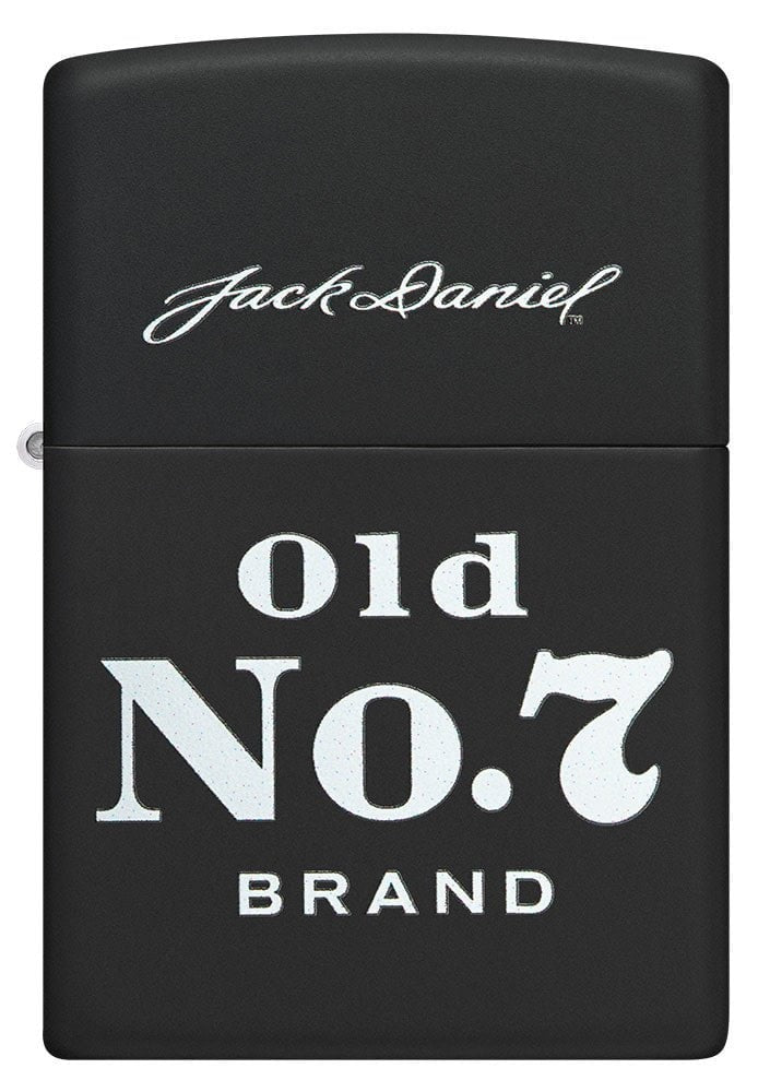 Zippo Jack Daniels Old No. 7 Brand, Black Matte Finish Lighter #49823