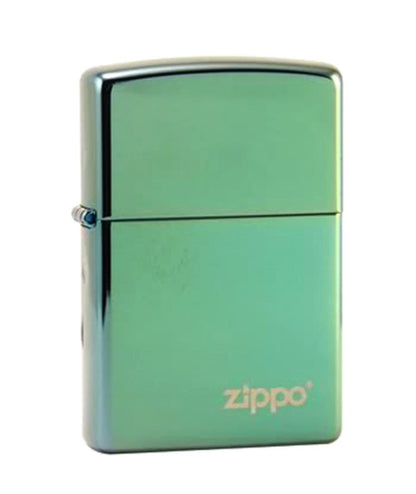 Zippo Logo Chameleon Lighter, Green/Blue Finish, Windproof #28129ZL