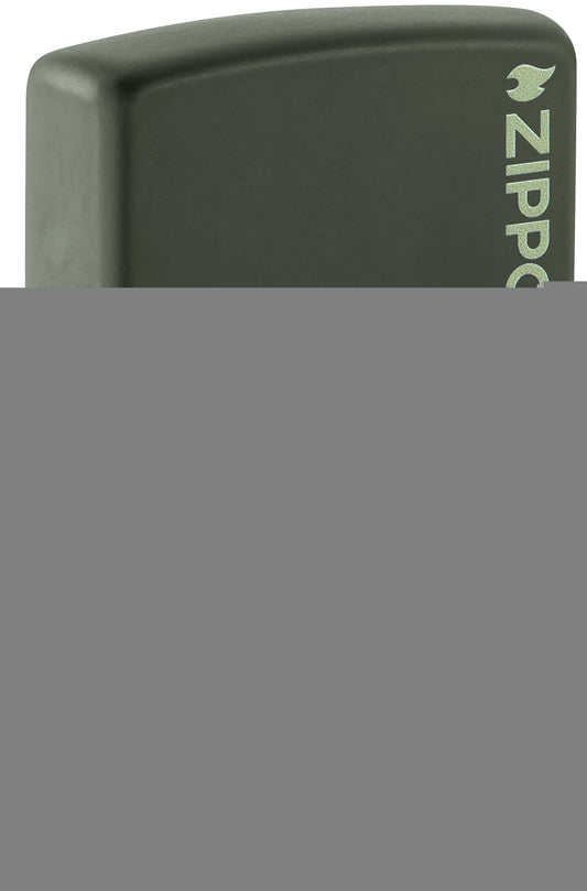 Zippo Green Matte Lighter, w/Logo #221ZL