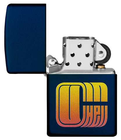 Zippo Alexander Pref C U in Hell Design, Navy Matte Lighter #49537