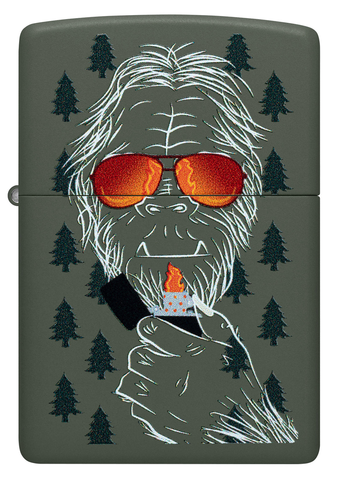 Zippo Zipsquatch Design, Green Matte Finish Lighter #46720