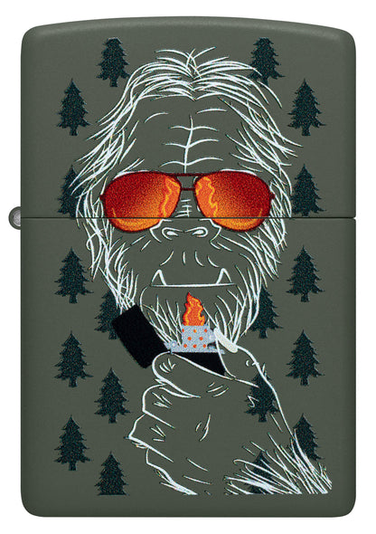Zippo Zipsquatch Design, Green Matte Finish Lighter #46720