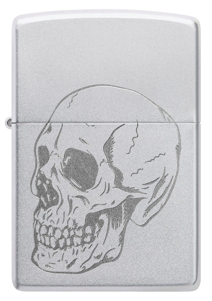 Zippo Subtle Skull Design, Satin Chrome Finish Lighter #46749