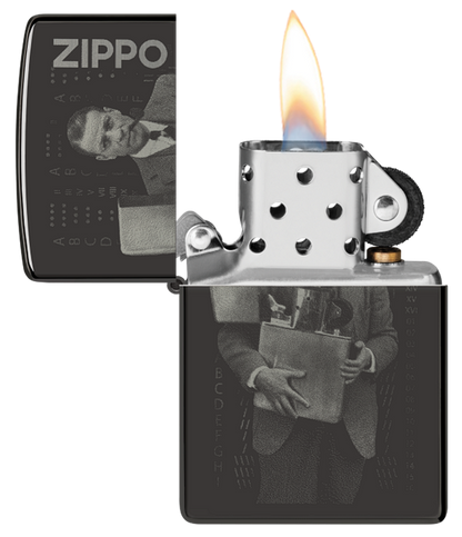 Zippo Founders Day 2023 Design, Laser Two Tone Lighter #48702