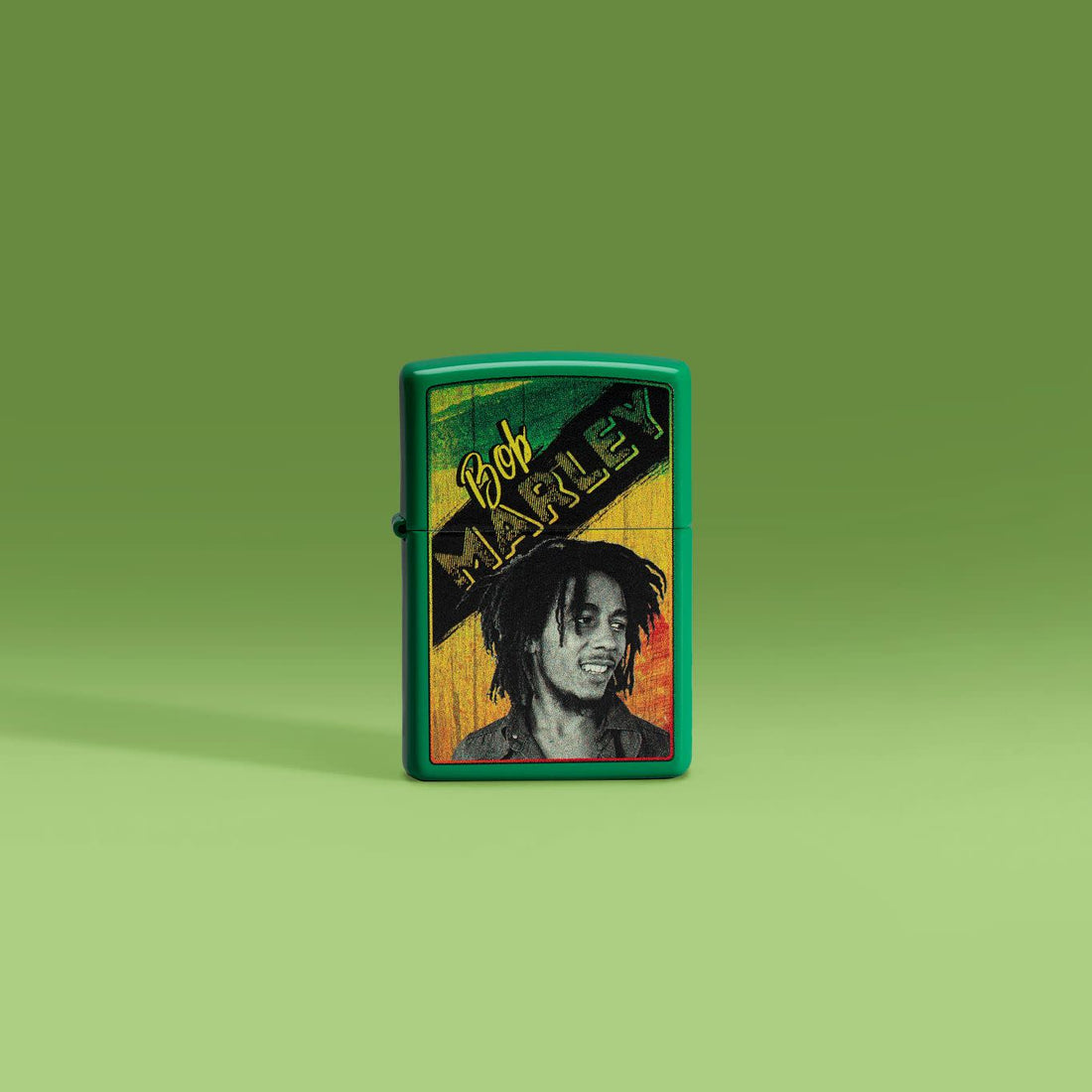 Zippo Bob Marley King of Reggae, Grass Green Matte Lighter #46152