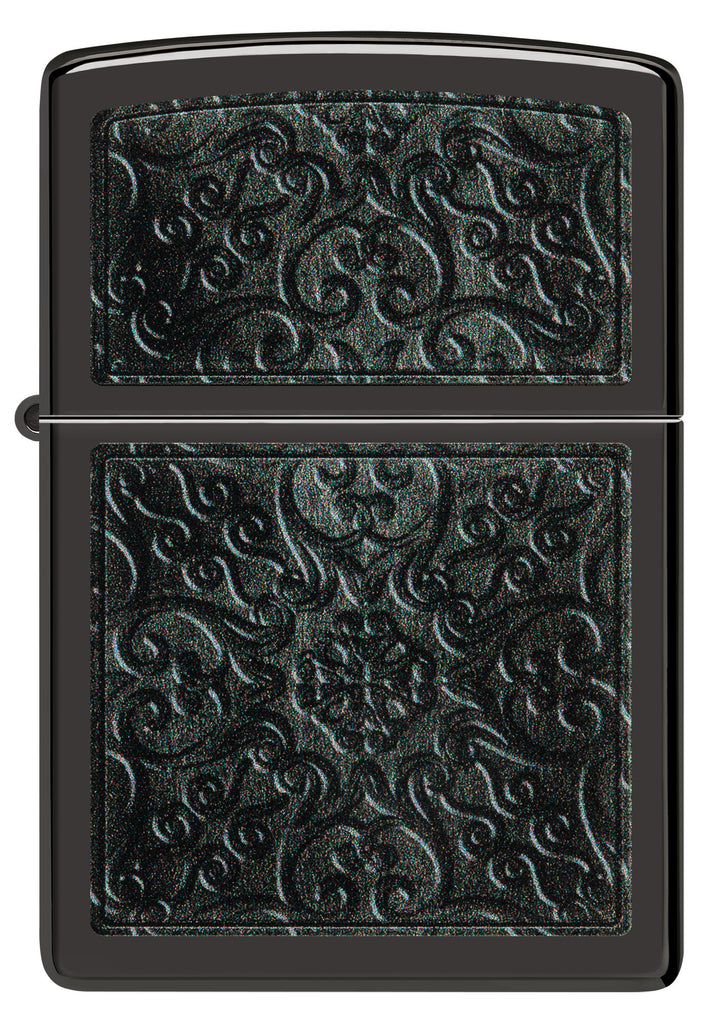 Zippo Scrollwork Pattern Design, High Polish Black #48961