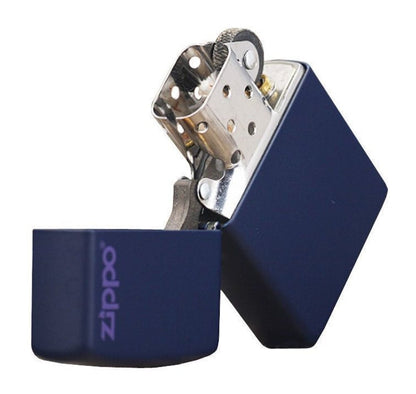 Zippo Navy Blue Matte With Zippo Logo, Genuine Zippo Windproof Lighter #239ZL