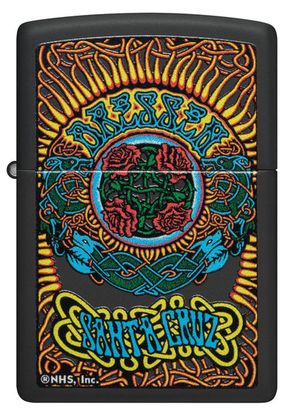 Zippo Santa Cruz Skateboards Trippy Design, Black Matte Lighter #48742